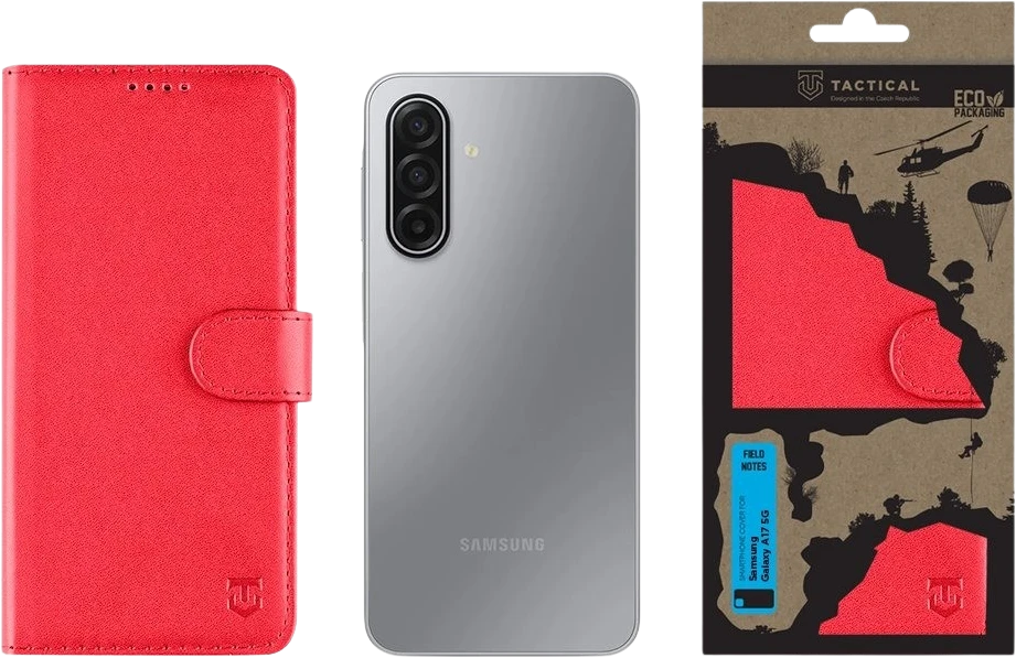 Dėklas Tactical Field Notes for Samsung Galaxy A17 5G raudinos spalvos