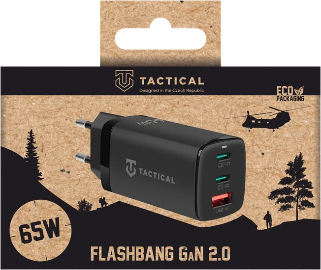 Tactical FlashBang 2.0 GaN 65W juodos spalvos