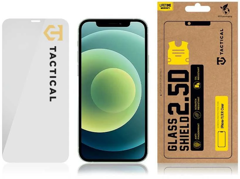 Tactical apsauginis stiklas Shield 2.5D skirtas Apple iPhone 11/XR skaidrus