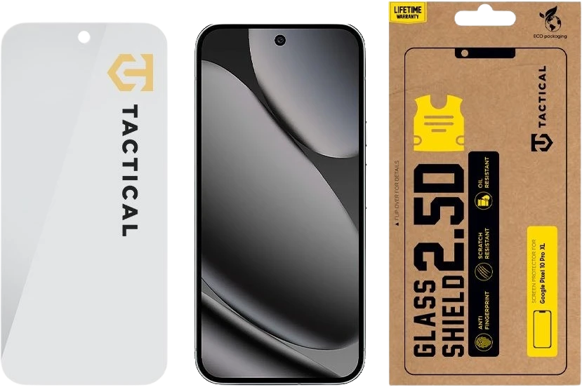Tactical Apsauginis stiklas Shield 2.5D skirtas Google Pixel 10 Pro XL Clear