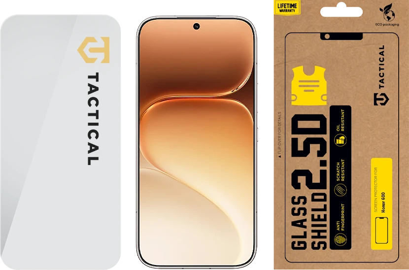 Tactical Taktinis stiklo skydas 2.5D, skirtas „Honor 600 Clear“