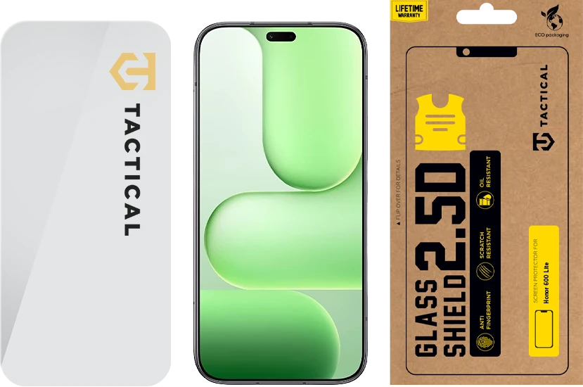 Tactical Taktinis stiklo skydas 2.5D, skirtas „Honor 600 Lite“ skaidriam