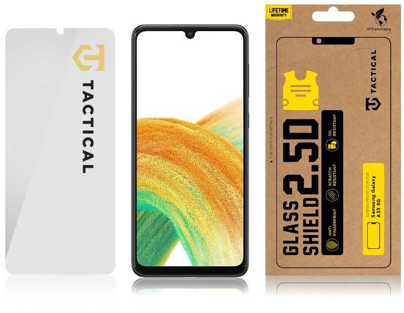Tactical apsauginis stiklas Shield 2.5D skirtas Samsung Galaxy A33 5G skaidrus