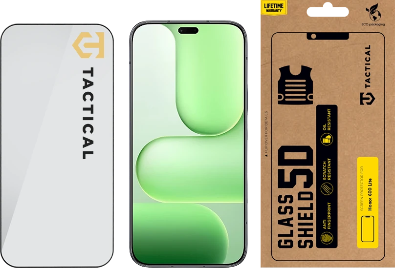 Tactical Glass Shield 5D for Honor 600 Lite Juodas