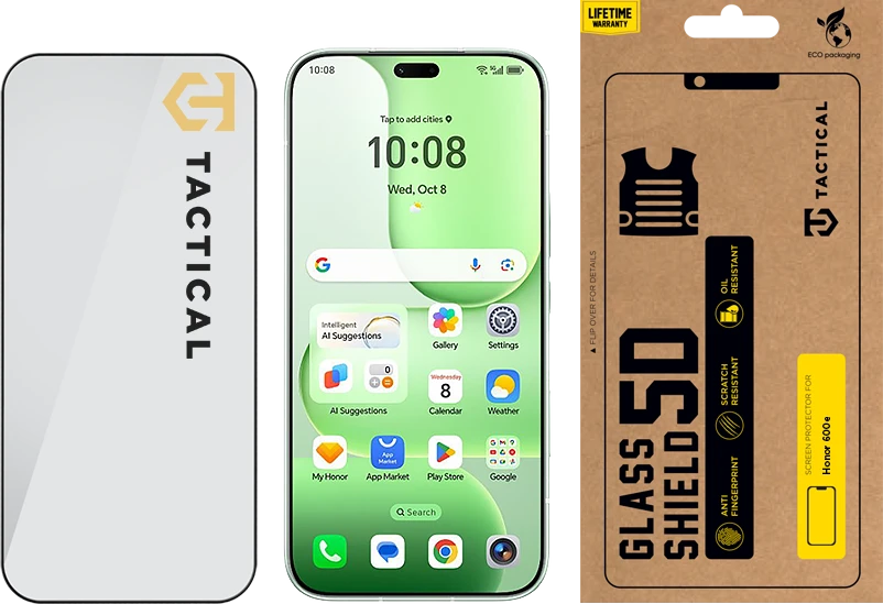Tactical Glass Shield 5D skirtas Honor 600e juodas