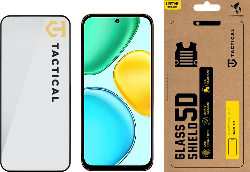 Tactical Glass Shield 5D, skirtas Honor X7e, juodas