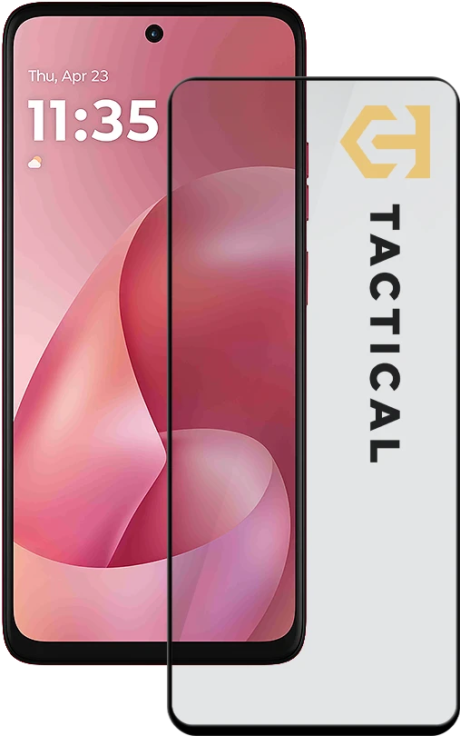 Tactical Apsauginis stiklas Shield 5D for Motorola Moto G57 Power juodos spalvos