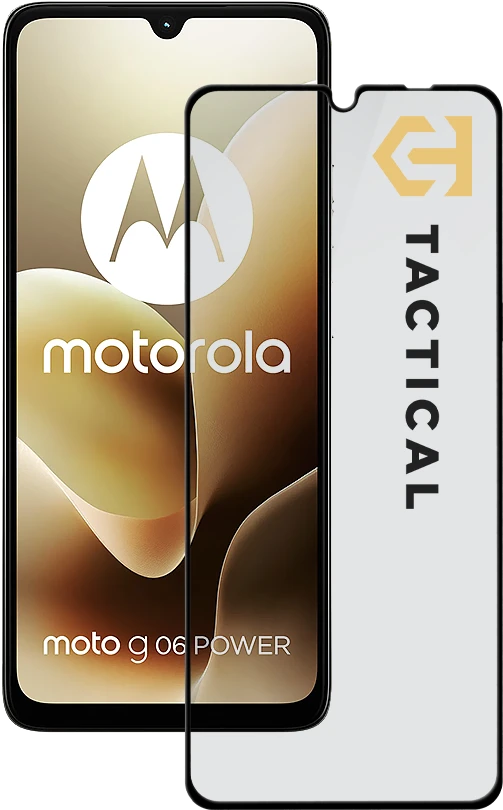 Tactical Apsauginis stiklas Shield 5D skirtas Motorola Moto G06/G06 Power Juodas