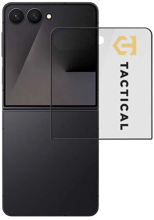 Tactical Apsauginis stiklas Shield 5D (Outer) skirtas Samsung Galaxy Z Flip 7 Juodas