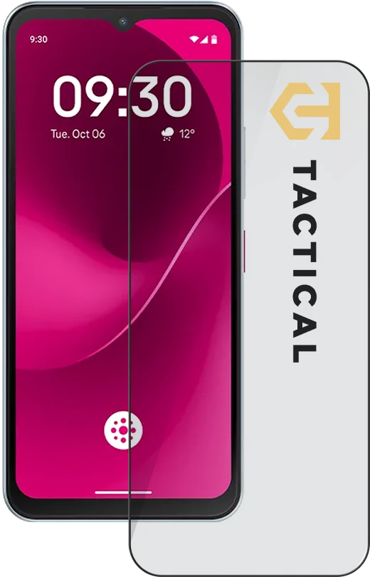 Tactical Apsauginis stiklas Shield 5D skirtas T-Mobile T Phone 3 juodos spalvos