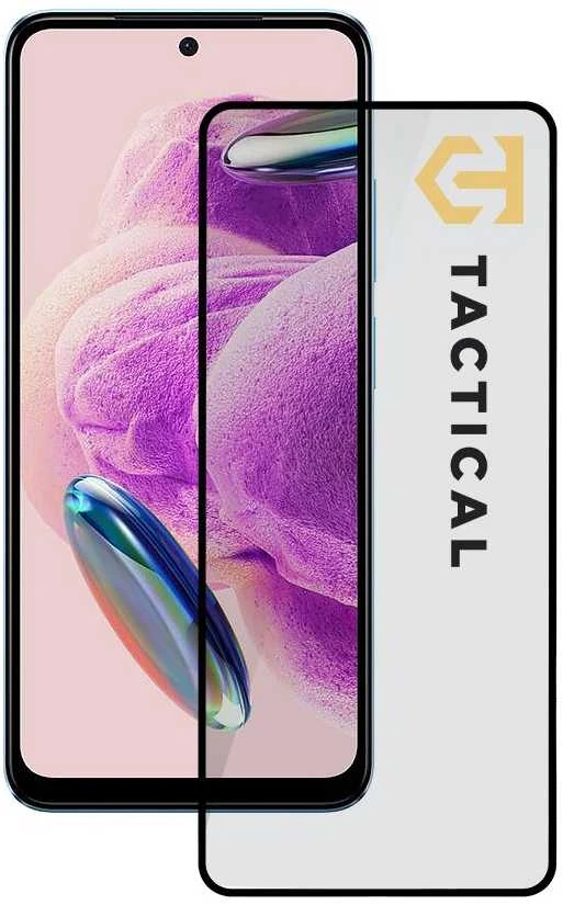 Tactical apsauginis stiklas Shield 5D skirtas Xiaomi Redmi Note 12S su juodos spalvos krašteliu