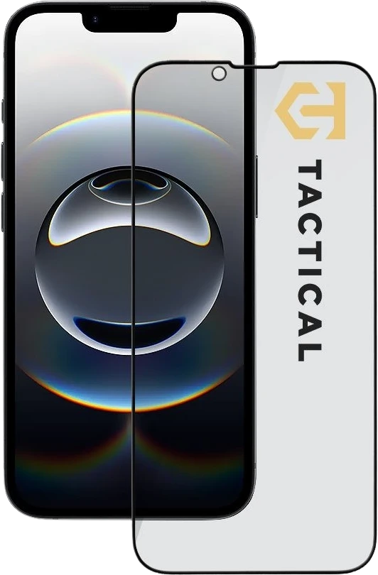 Tactical Apsauginis stiklas Shield Privacy Stealth 5D skirtas Apple iPhone 13/13 Pro/14/16e Juodas