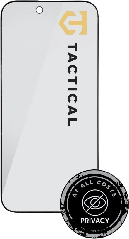 Tactical Apsauginis stiklas Shield Privacy Stealth 5D skirtas Apple iPhone Air Juodas