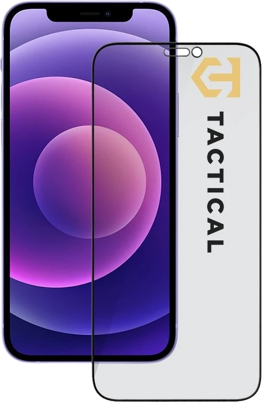Tactical Apsauginis stiklas Shield Privacy Stealth 5D skirtas Apple iPhone 12 Mini Juodas