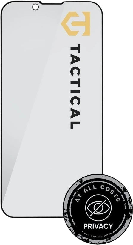 Tactical Apsauginis stiklas Shield Privacy Stealth 5D skirtas Apple iPhone 13 Mini Juodas