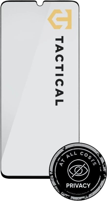 Tactical Apsauginis stiklas Shield Privacy Stealth 5D skirtas Samsung Galaxy A05/A05s Juodas