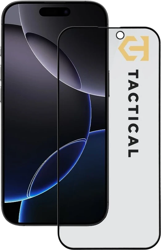 Tactical Apsauginis stiklas Shield Privacy Stealth 5D skirtas Apple iPhone 16 Pro/17 Juodas