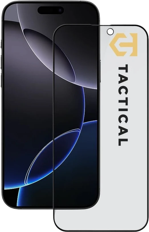 Tactical Apsauginis stiklas Shield Privacy Stealth 5D skirtas Apple iPhone 16 Pro Max Juodas