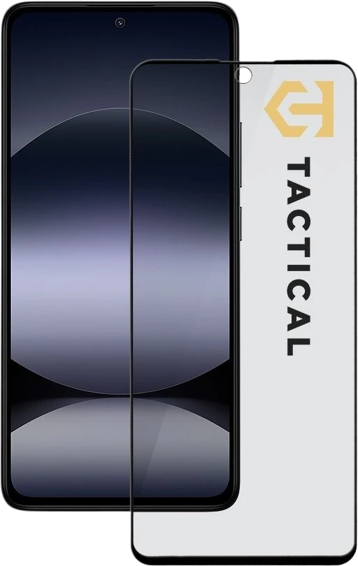 Tactical Apsauginis stiklas Shield Privacy Stealth 5D skirtas Xiaomi Redmi Note 14 4G/5G/Poco X7 Pro 5G Juodas