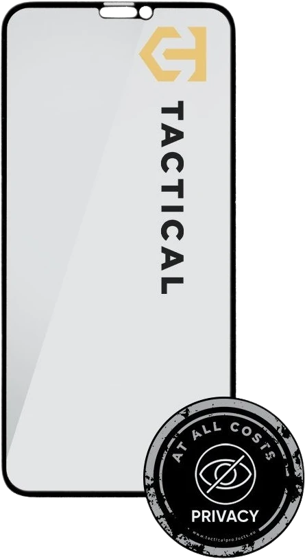 Tactical Apsauginis stiklas Shield Privacy Stealth 5D skirtas Apple iPhone 11 Pro/XS/X Juodas