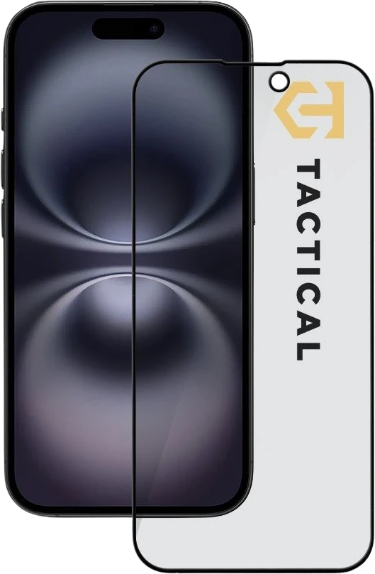 Tactical Apsauginis stiklas Shield Privacy Stealth 5D skirtas Apple iPhone 15/16 Juodas