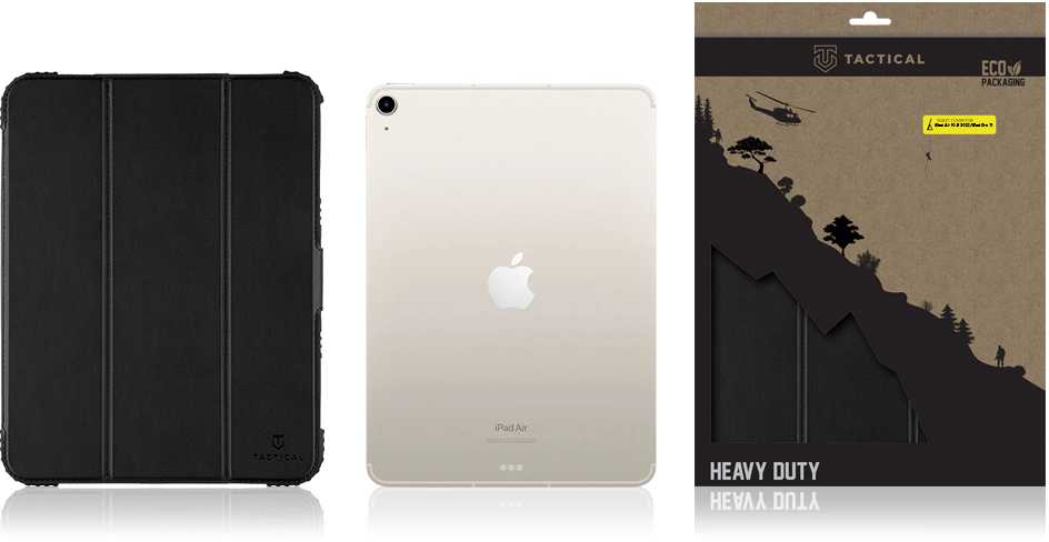 Tactical Heavy Duty dėklas planšetiniam kompiuteriui Apple iPad Air 10.9 2022/iPad Pro 11 juodos spalvos