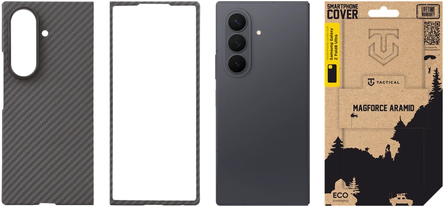 Dėklas Tactical MagForce Aramid Cover, skirtas Samsung Galaxy Z Fold 8 Ultra, juodos spalvos