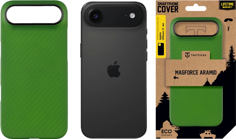 Tactical MagForce Aramid dėklas skirtas Apple iPhone Air Žalias Toad