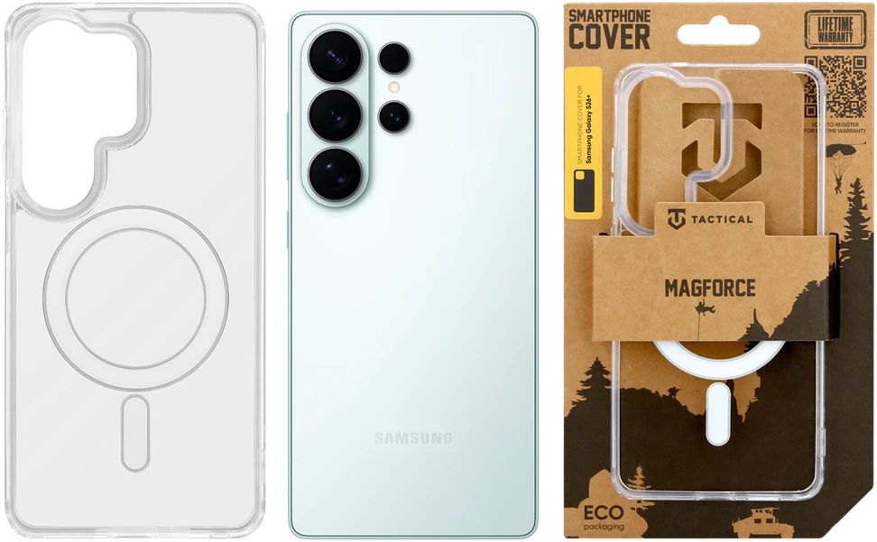 Dėklas Tactical MagForce d4klas skirtas Samsung Galaxy S26 Ultra skaidrus