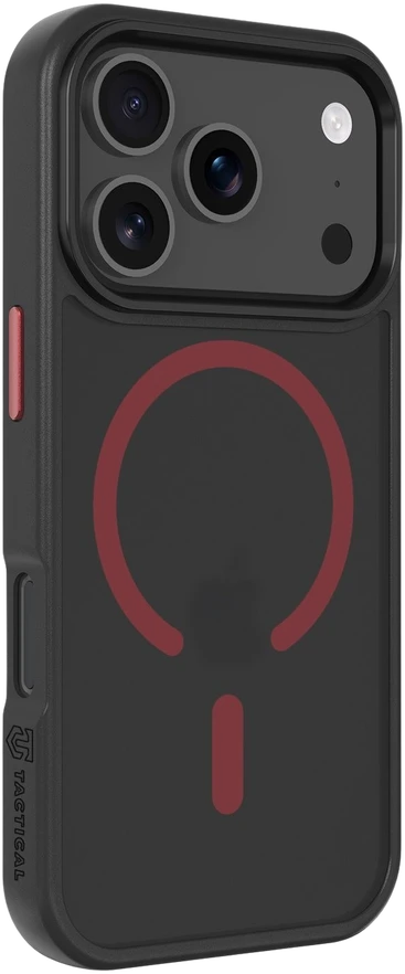 Tactical MagForce Hyperstealth 2.0 dėklas skirtas Apple iPhone 17 Pro juodos ir raudonos spalvos