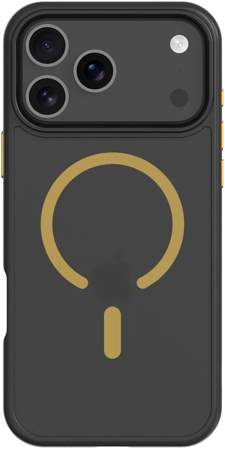 Tactical MagForce Hyperstealth 2.0 dėklas skirtas Apple iPhone 17 Pro Max juodos ir geltonos spalvos