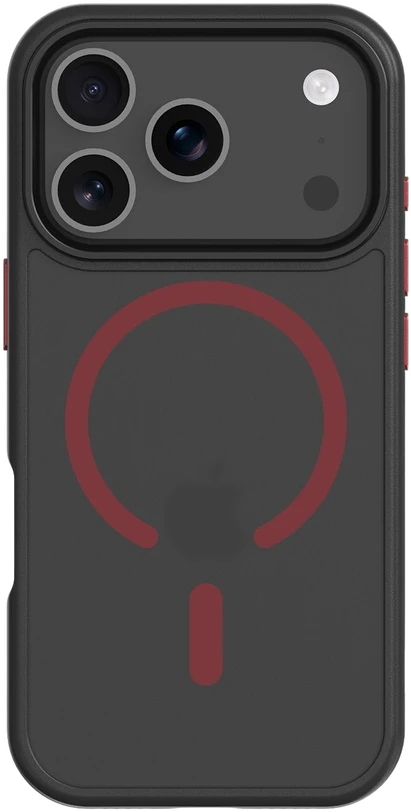 Tactical MagForce Hyperstealth 2.0 dėklas skirtas Apple iPhone 17 Pro juodos ir raudonos spalvos