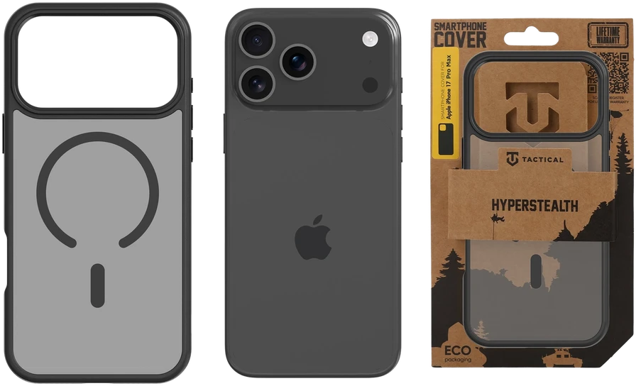 Tactical MagForce Hyperstealth dėklas skirtas Apple iPhone 17 Pro Max Asphalt