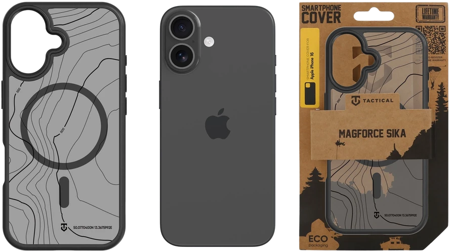 Tactical MagForce Hyperstealth Sika dėklas skirtas Apple iPhone 16 Asphalt