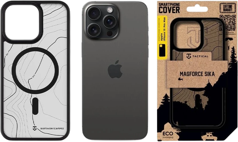 Tactical MagForce Hyperstealth Sika dėklas skirtas Apple iPhone 15 Pro Max Asphalt