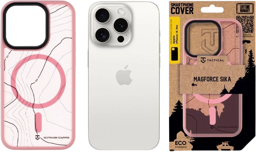 Tactical MagForce Hyperstealth Sika dėklas skirtas Apple iPhone 15 Pro Rožinė Panther