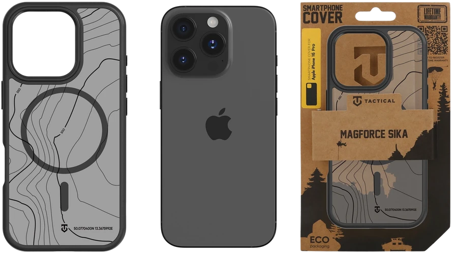 Tactical MagForce Hyperstealth Sika dėklas skirtas Apple iPhone 16 Pro Asphalt