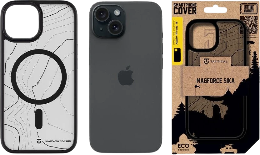 Tactical MagForce Hyperstealth Sika dėklas skirtas Apple iPhone 15 Asphalt