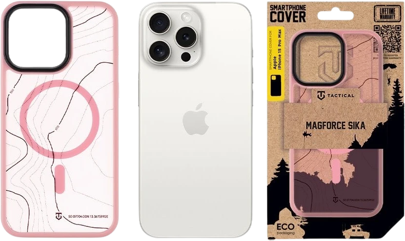 Tactical MagForce Hyperstealth Sika dėklas skirtas Apple iPhone 15 Pro Max Rožinė Panther