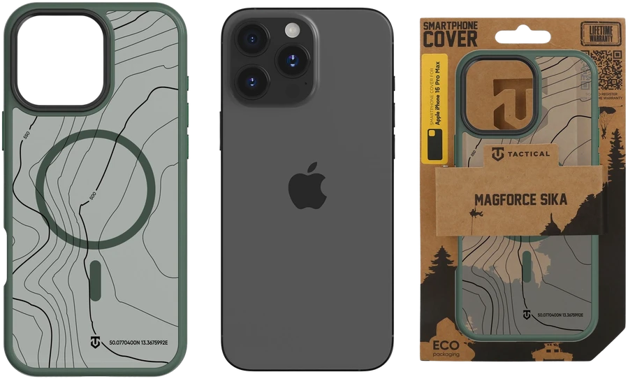 Tactical MagForce Hyperstealth Sika dėklas skirtas Apple iPhone 16 Pro Max Forest Žalias