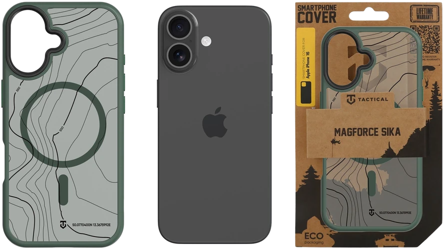 Tactical MagForce Hyperstealth Sika dėklas skirtas Apple iPhone 16 Forest Žalias