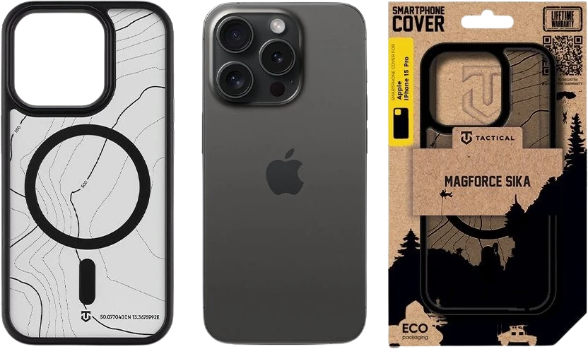 Tactical MagForce Hyperstealth Sika dėklas skirtas Apple iPhone 15 Pro Asphalt