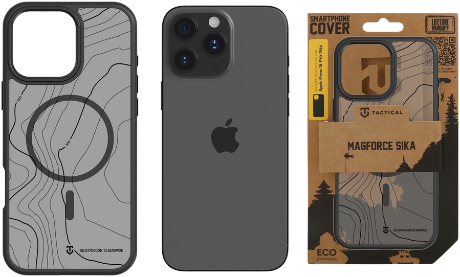 Tactical MagForce Hyperstealth Sika dėklas skirtas Apple iPhone 16 Pro Max Asphalt