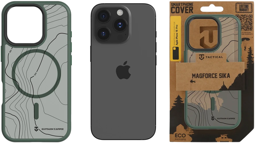 Tactical MagForce Hyperstealth Sika dėklas skirtas Apple iPhone 16 Pro Forest Žalias