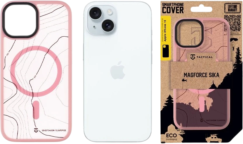 Tactical MagForce Hyperstealth Sika dėklas skirtas Apple iPhone 15 Rožinė Panther