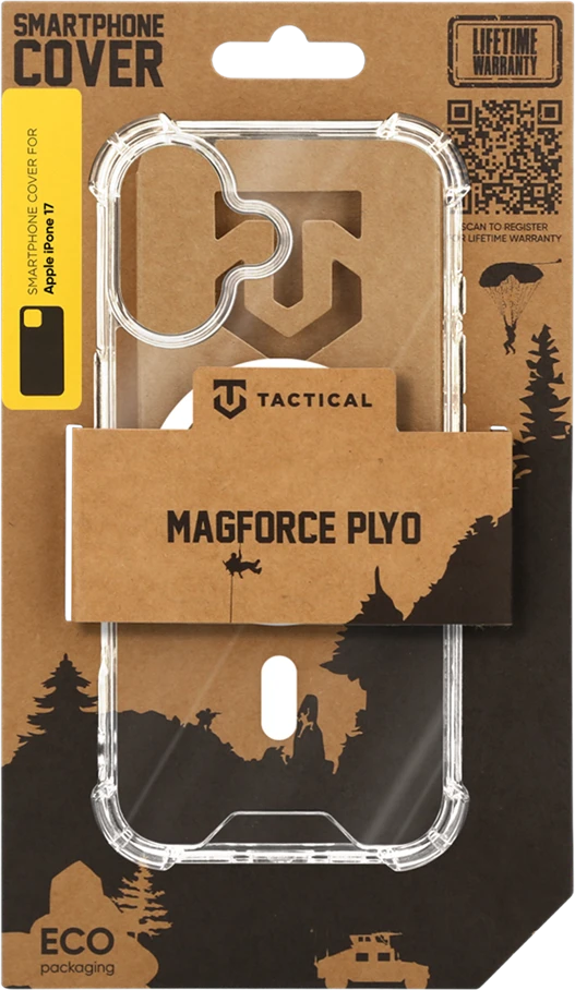Tactical MagForce Plyo dėklas skirtas Apple iPhone 17 skaidrus