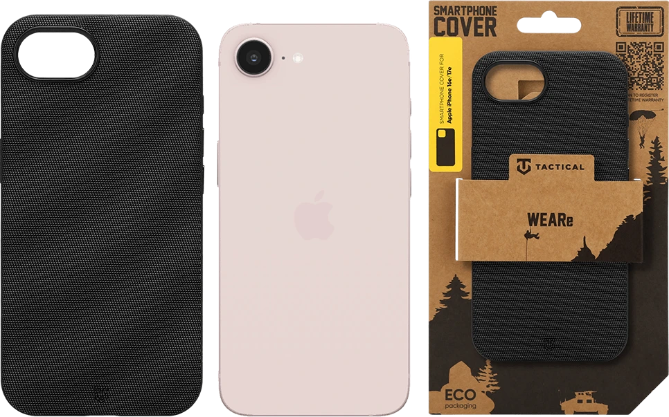 Dėklas Tactical MagForce WEARe Cover for Apple iPhone 16e/17e Juodas