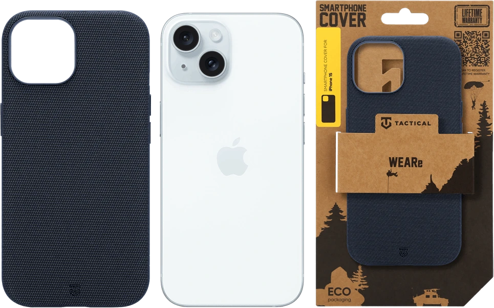 Tactical MagForce WEARe dėklas, skirtas Apple iPhone 15, mėlynas