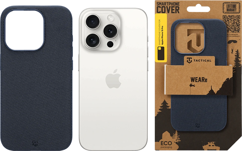 Tactical MagForce WEARe dėklas, skirtas Apple iPhone 15 Pro, mėlyna