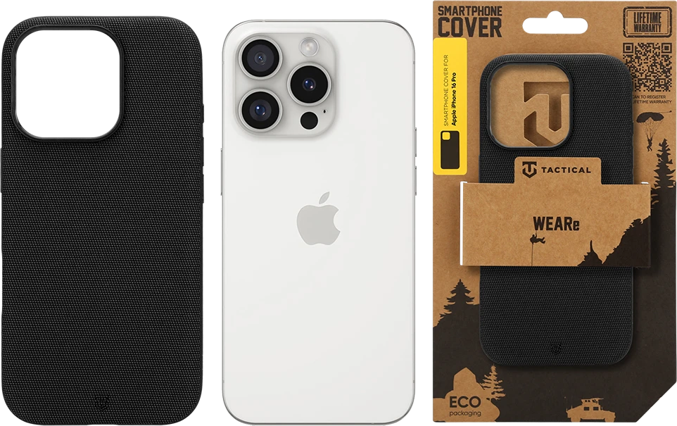 Dėklas Tactical MagForce WEARe Cover for Apple iPhone 16 Pro Juodas